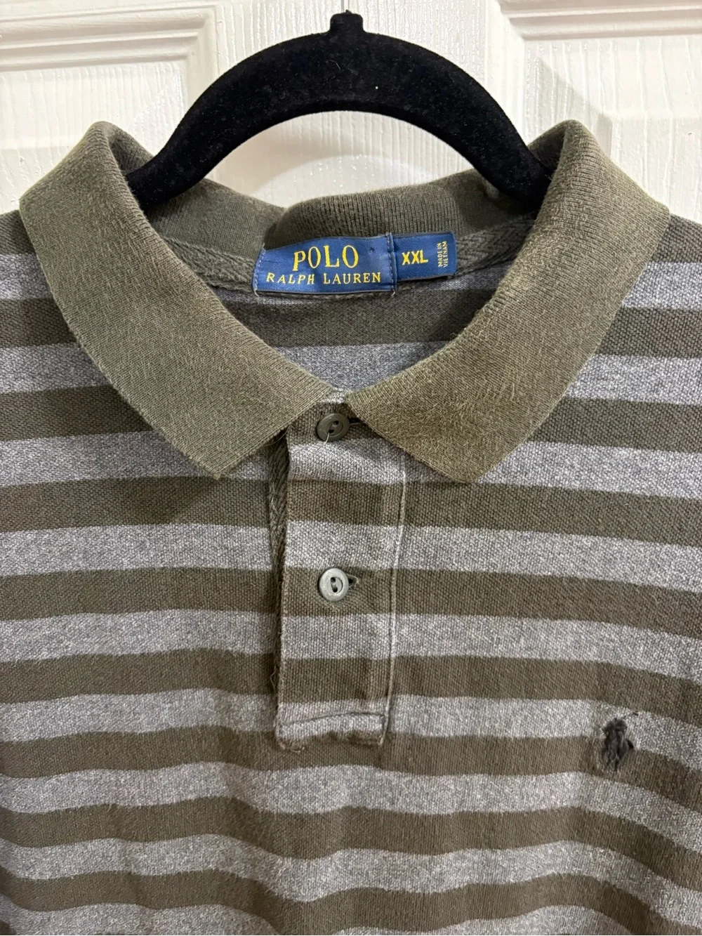 Polo Ralph Lauren gray striped polo shirt
